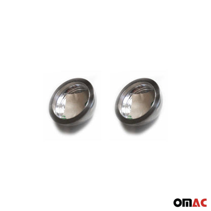 1998-2007 Smart ForTwo Turn Signal Handle Cap Cover Trim Stainless Steel Chrome 2 Pcs