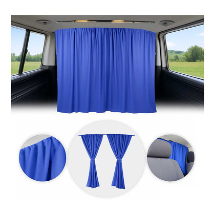 63" x 71" Cab Divider Van Cabin Curtain Campervan Kit Dark Blue