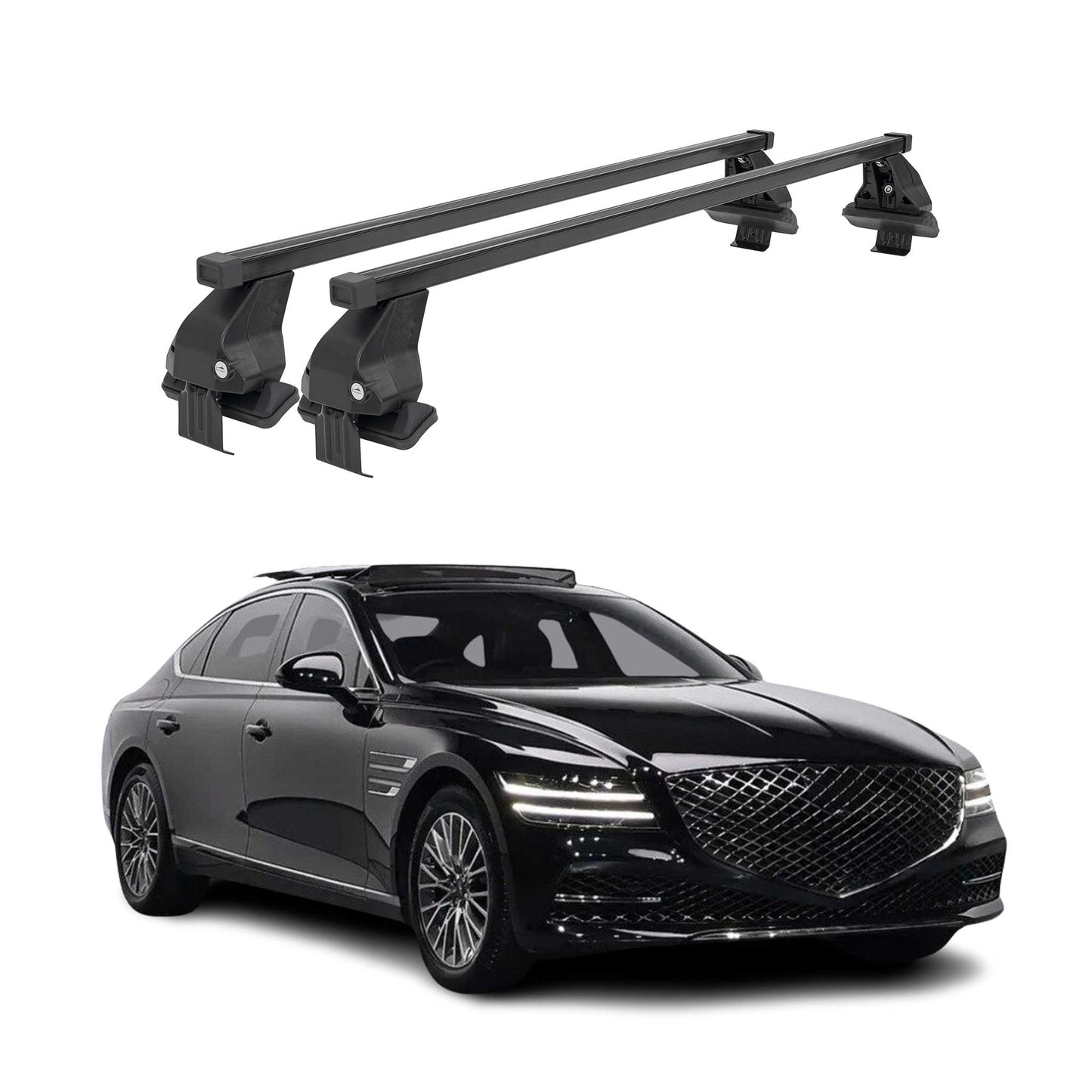 2017-2026 Genesis G80 Roof Rack Cross Bars Black