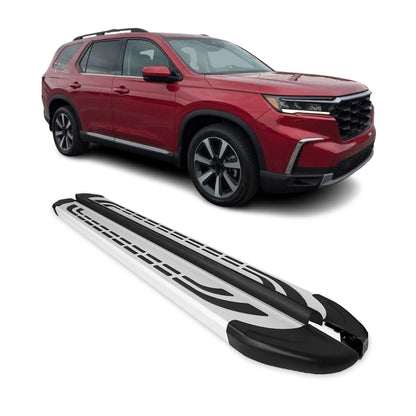 2023-2026 Honda Pilot IV Nerf Bars Side Steps Running Boards Silver 2Pcs