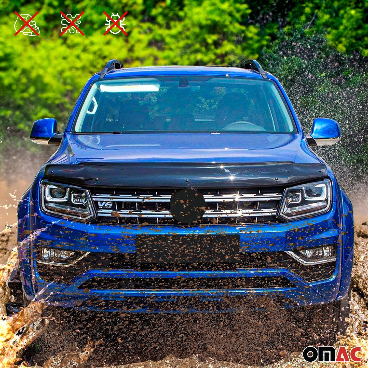 2018-2024 VW Tiguan 2.gen Front Bug Shield Hood Deflector 1 Pc Smoke