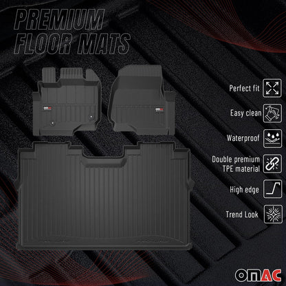 2015-2020 Ford F-150 Lightning /F-150 Raptor /F-150 Super Crew Premium Floor Mats Liners Full Set All Weather Heavy Duty