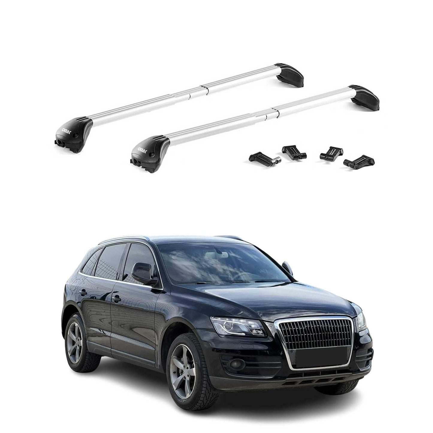 2015-2018 Volvo V60 Cross Country Roof Rack Cross Bars Silver