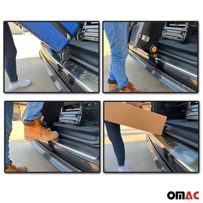 2015-2024 Jeep Renegade Rear Bumper Sill Cover Protector Guard Brushed Steel