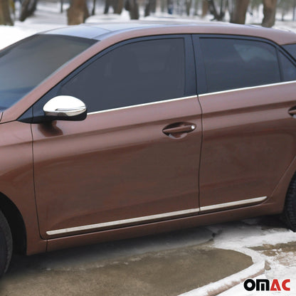 2013-2019 Ford Escape Side Door Molding Trim Skirt Garnish S. Steel 4x