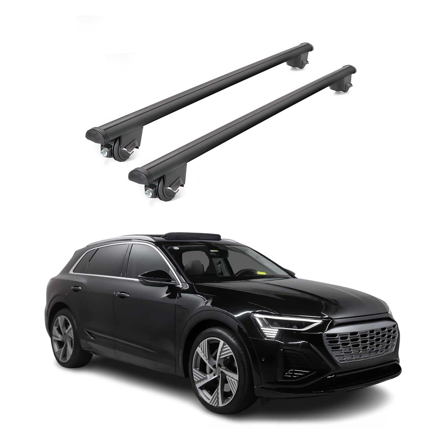 2019-2026 Audi Q8 e-tron Roof Rack Cross Bars Luggage Lbs Black 2 Pcs