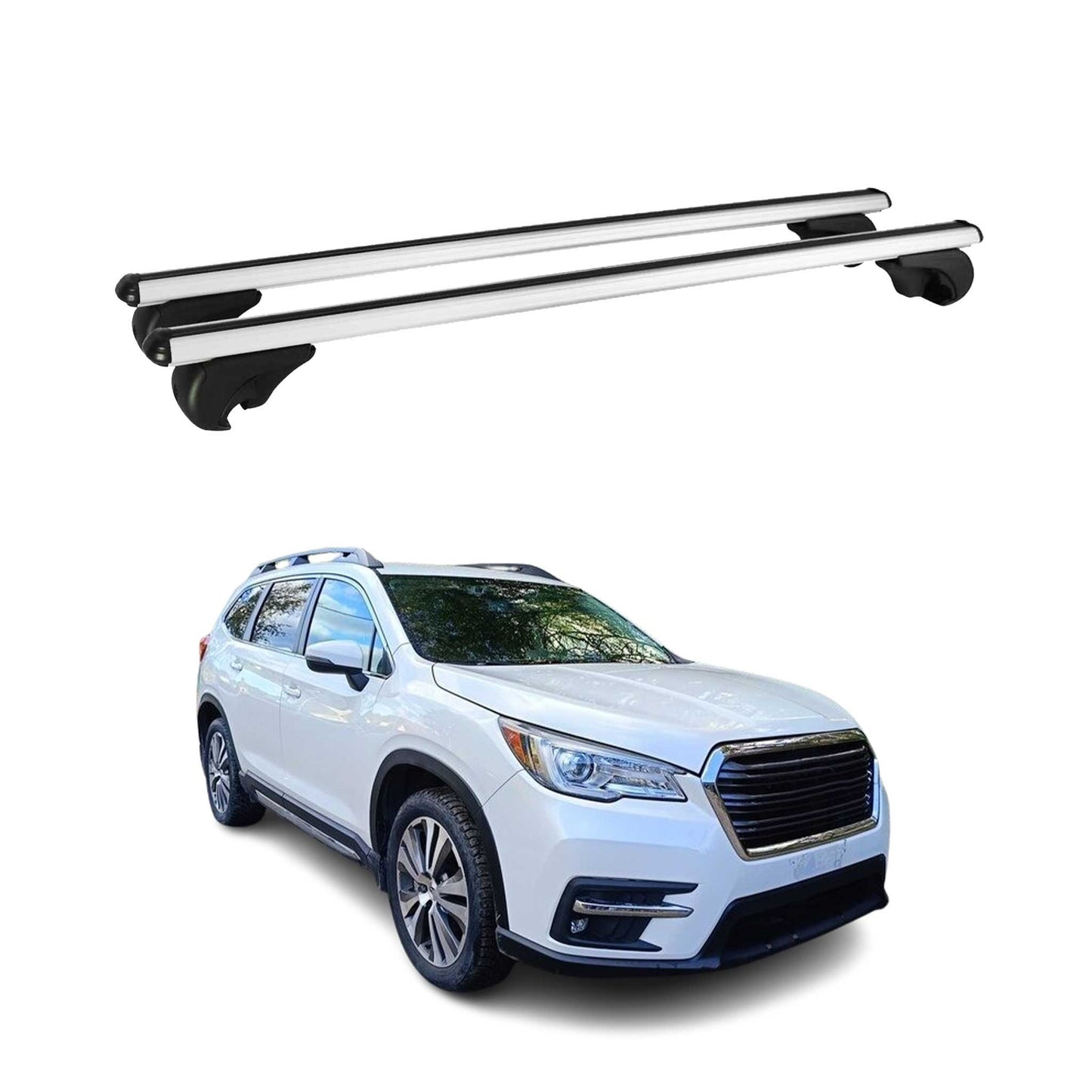 2019-2026 Subaru Ascent Roof Rack Cross Bars Silver