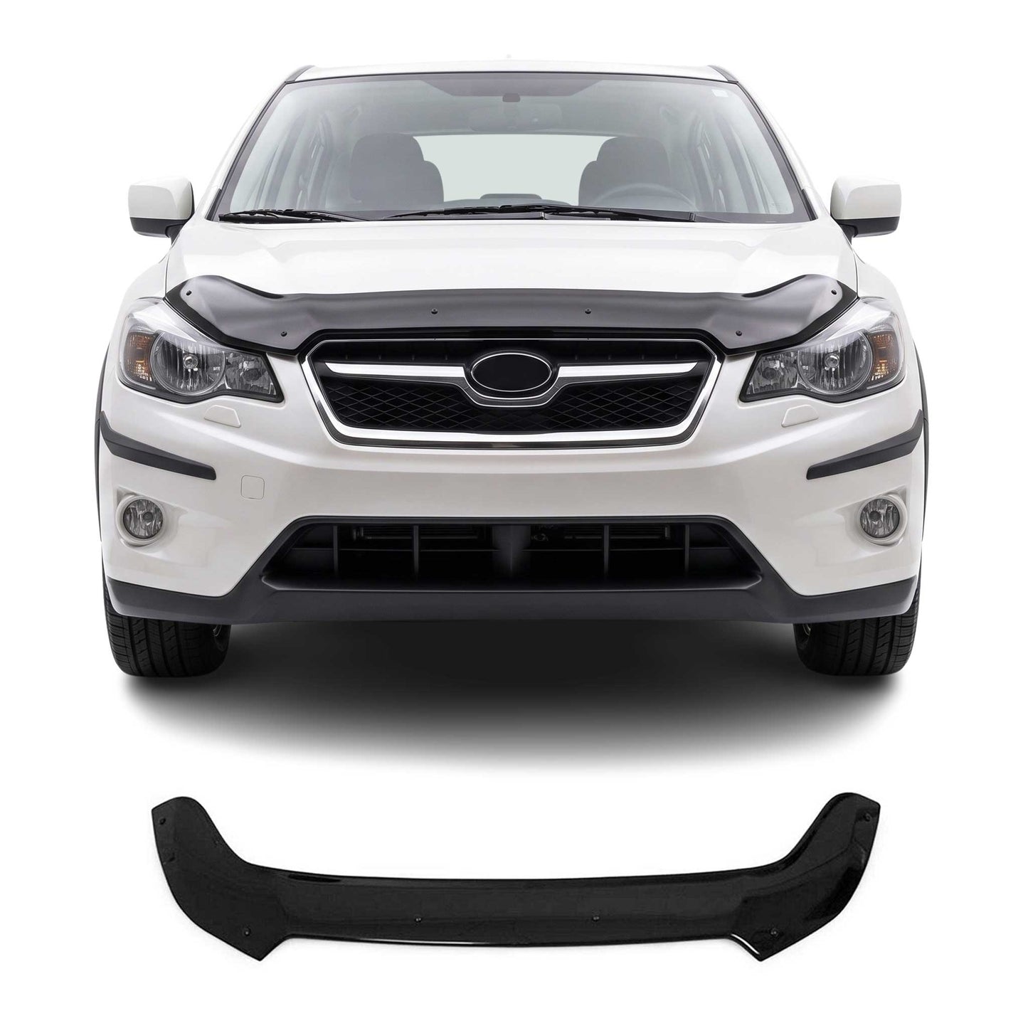 2013-2015 Subaru XV Crosstrek Front Bug Shield Hood Deflector 1 Pc Smoke
