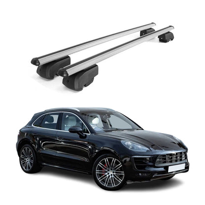 2015-2026 Porsche Macan 1.gen Roof Rack Cross Bars Silver
