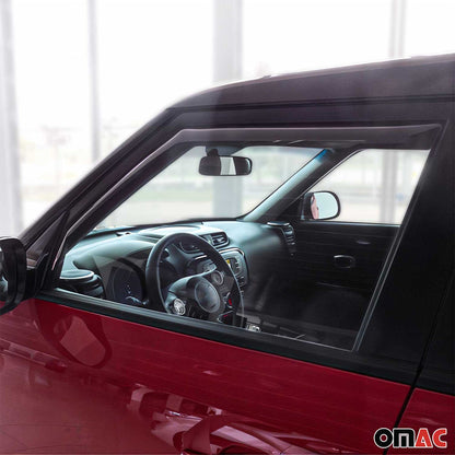 2014-2019 Kia Soul Window Visor Vent Rain Deflector 2Pcs Smoke