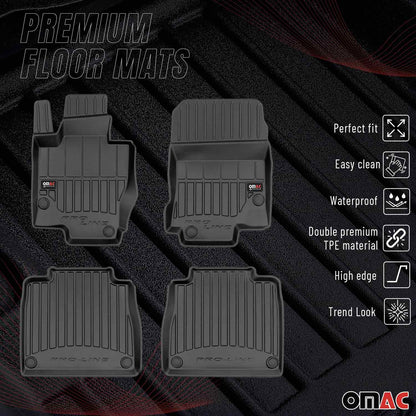 2020-2026 Mercedes GLS Class X167 Premium Floor Mats Liners Full Set All Weather Heavy Duty Black