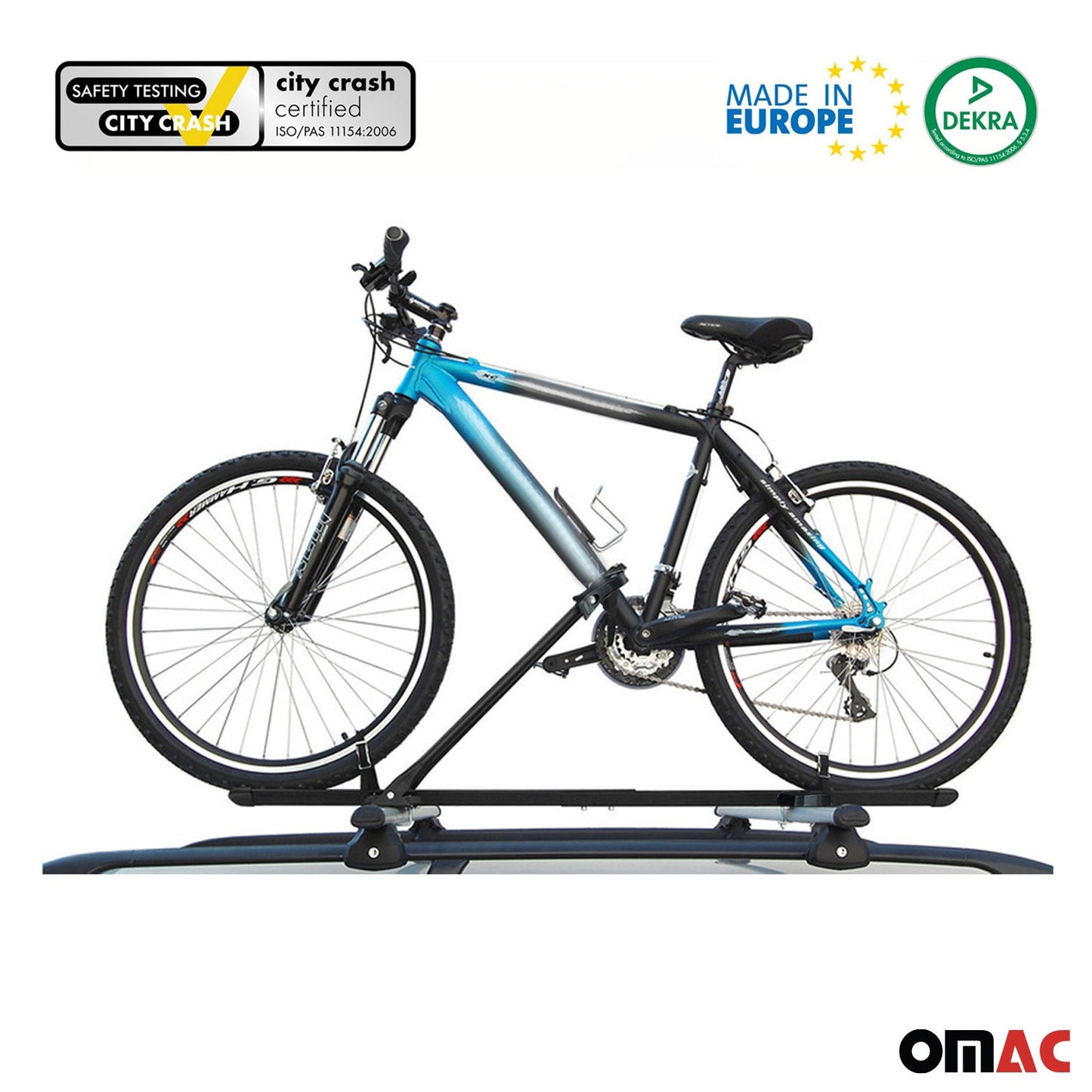 2Pcs Pro Bike Carrier Roof Mount Black Alu Bicycle Rack Cycling Car Truck SUV