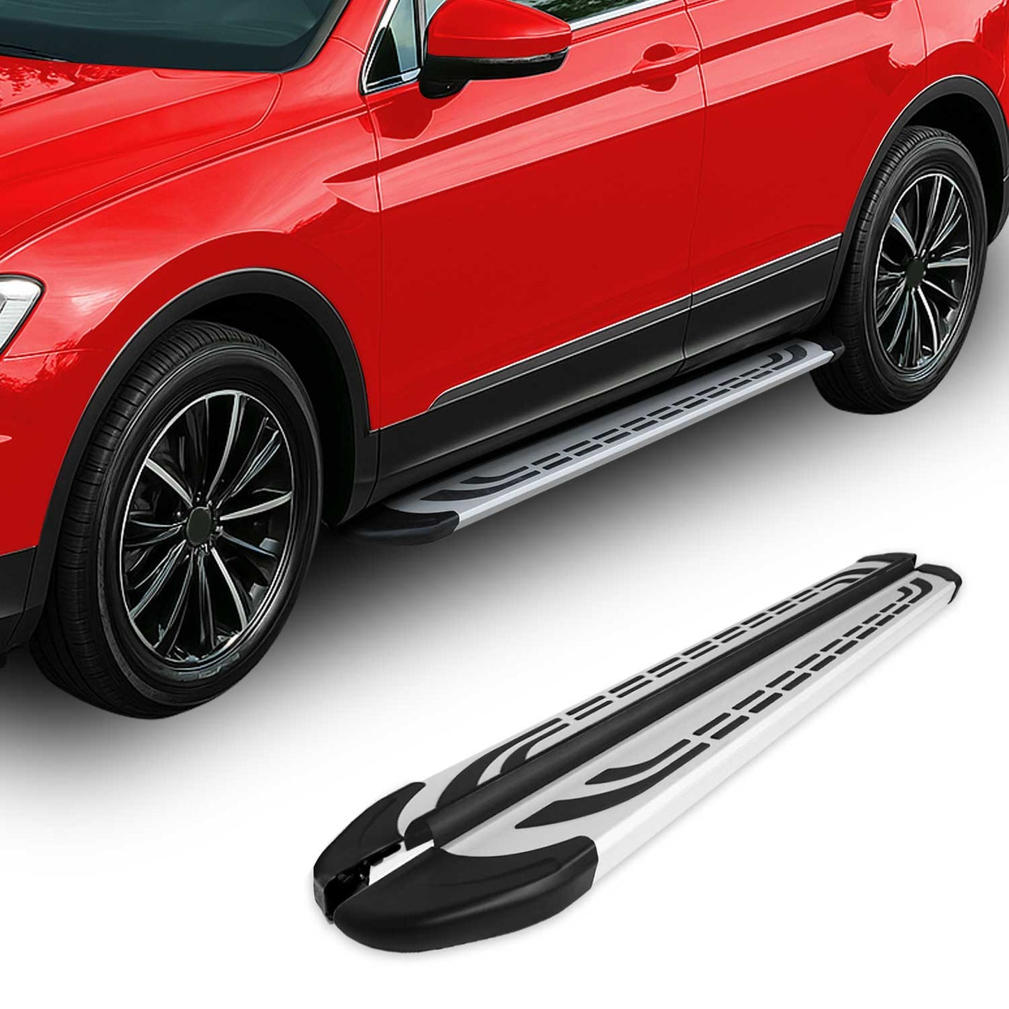 2011-2018 Porsche Cayenne Running Boards Side Steps Silver