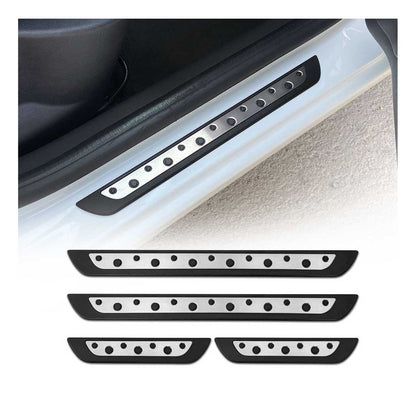 Land Rover Range Rover Evoque Door Sill Scuff Plate Scratch Protector Stainless Steel Silver 4 Pcs