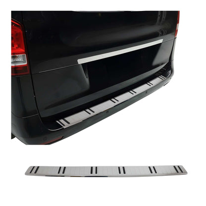 2016-2024 Mercedes Metris Rear Bumper Guard Stainless Steel Glossy with Plastic
