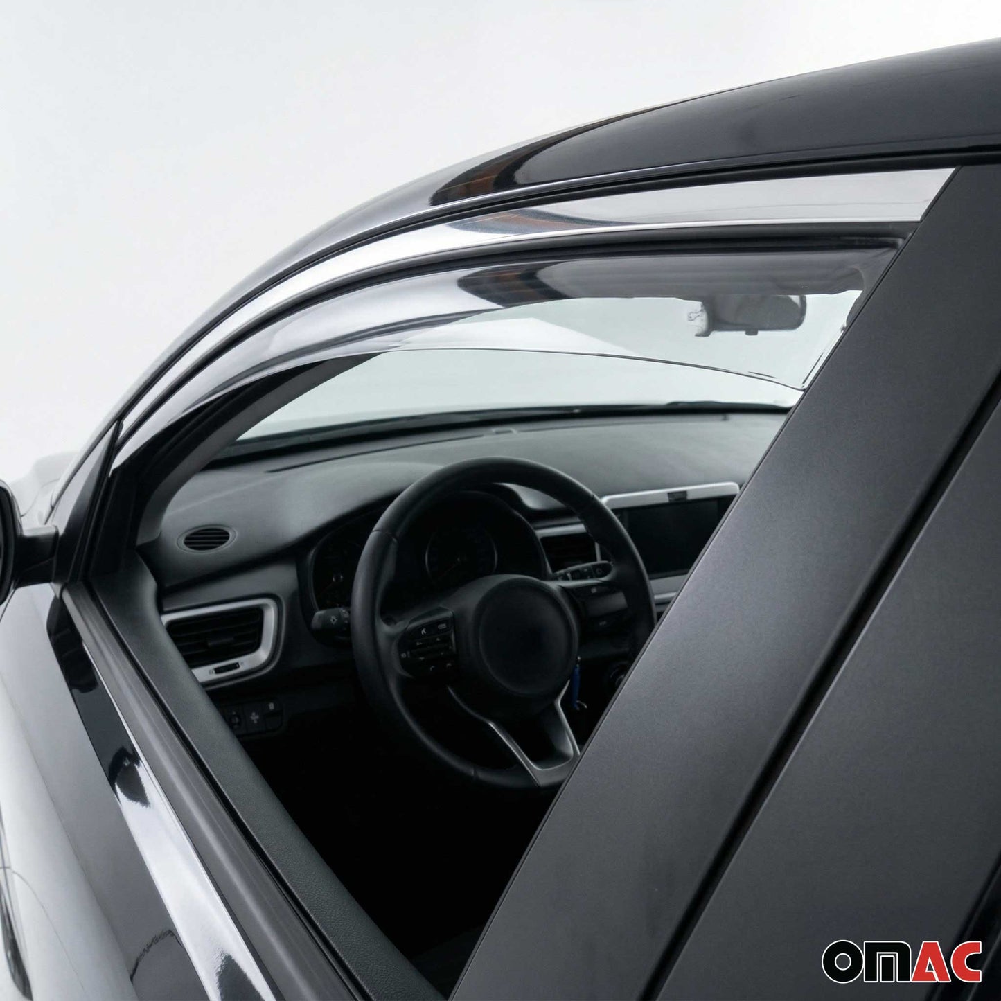 2018-2023 Kia Rio Hatchback Window Visor Vent Rain Deflector 4Pcs Smoke