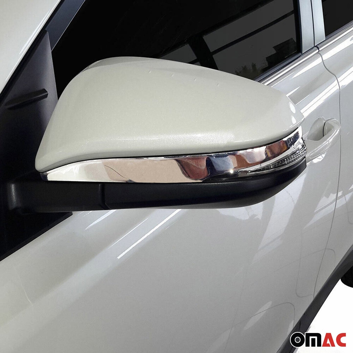 2014-2018 Toyota 4Runner Side Mirror Cover Caps Stainless Steel Silver 2 Pcs