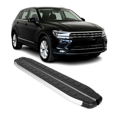 2018-2023 VW Tiguan 2.gen 2018-2023 Running Boards Side Steps Silver & Black