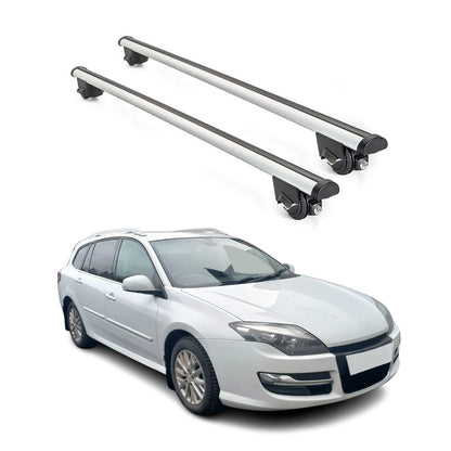 2007-2013 Renault Laguna 3 Estate Roof Rack Cross Bars Silver