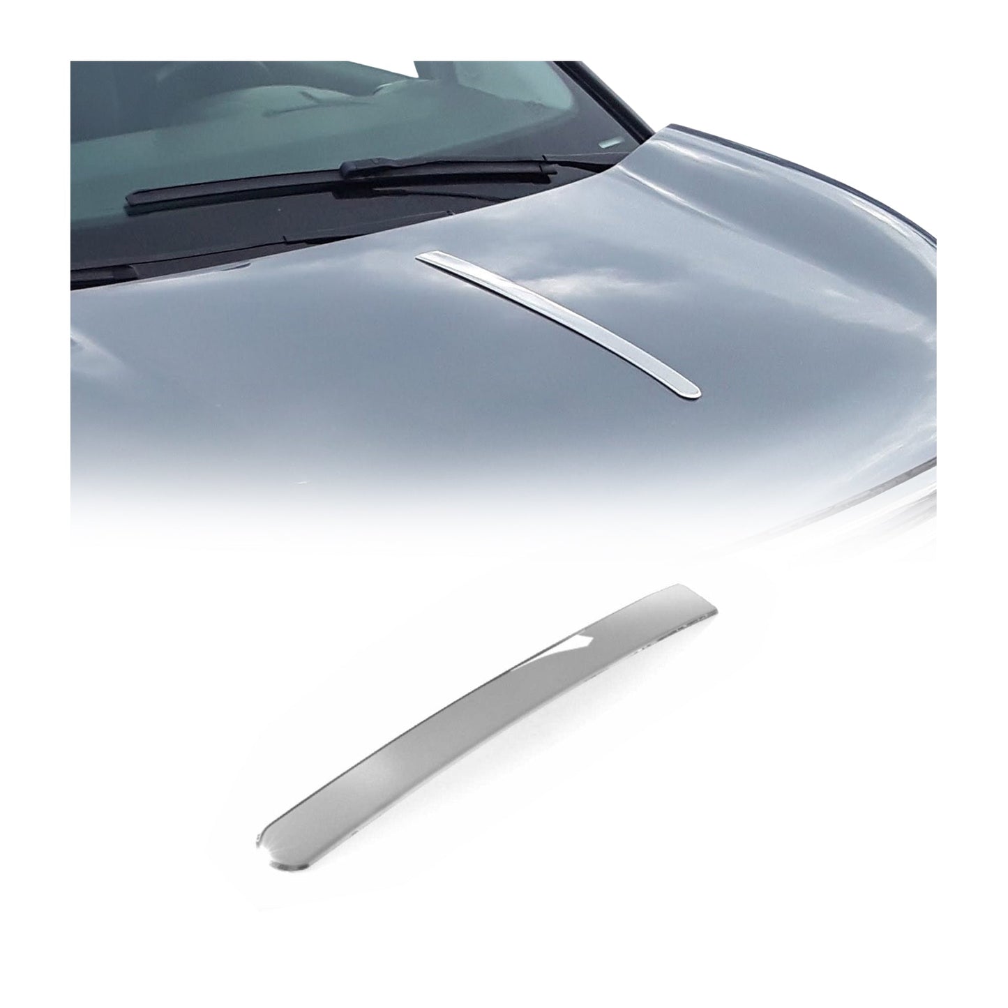 2016-2021 Hyundai Tucson Front Hood Bonnet Strip Styling Trim Stainless Steel Silver