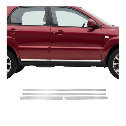 2011-2016 Kia Sportage Side Door Molding Trim Skirt Garnish Stainless Steel Silver 4Pcs