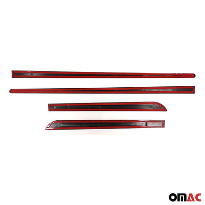 Infiniti Side Door Molding Trim Skirt Garnish Stainless Steel Silver 4 Pcs