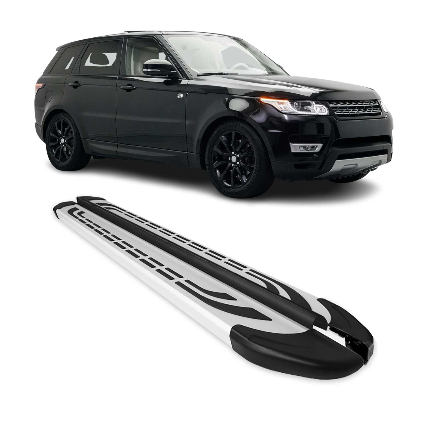 2014-2022 Land Rover Range Rover Sport Running Boards Side Steps Silver