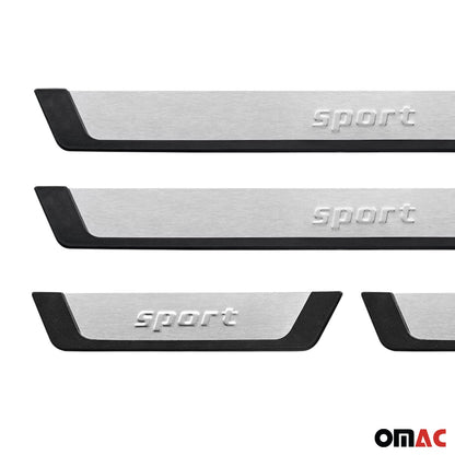 Mazda CX-3 C-30 CX-5 Door Sill Scuff Plate Scratch Protector Sport Brushed Stainless Steel 4Pcs