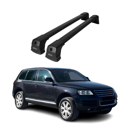 2004-2010 VW Touareg Roof Rack Cross Bars Black