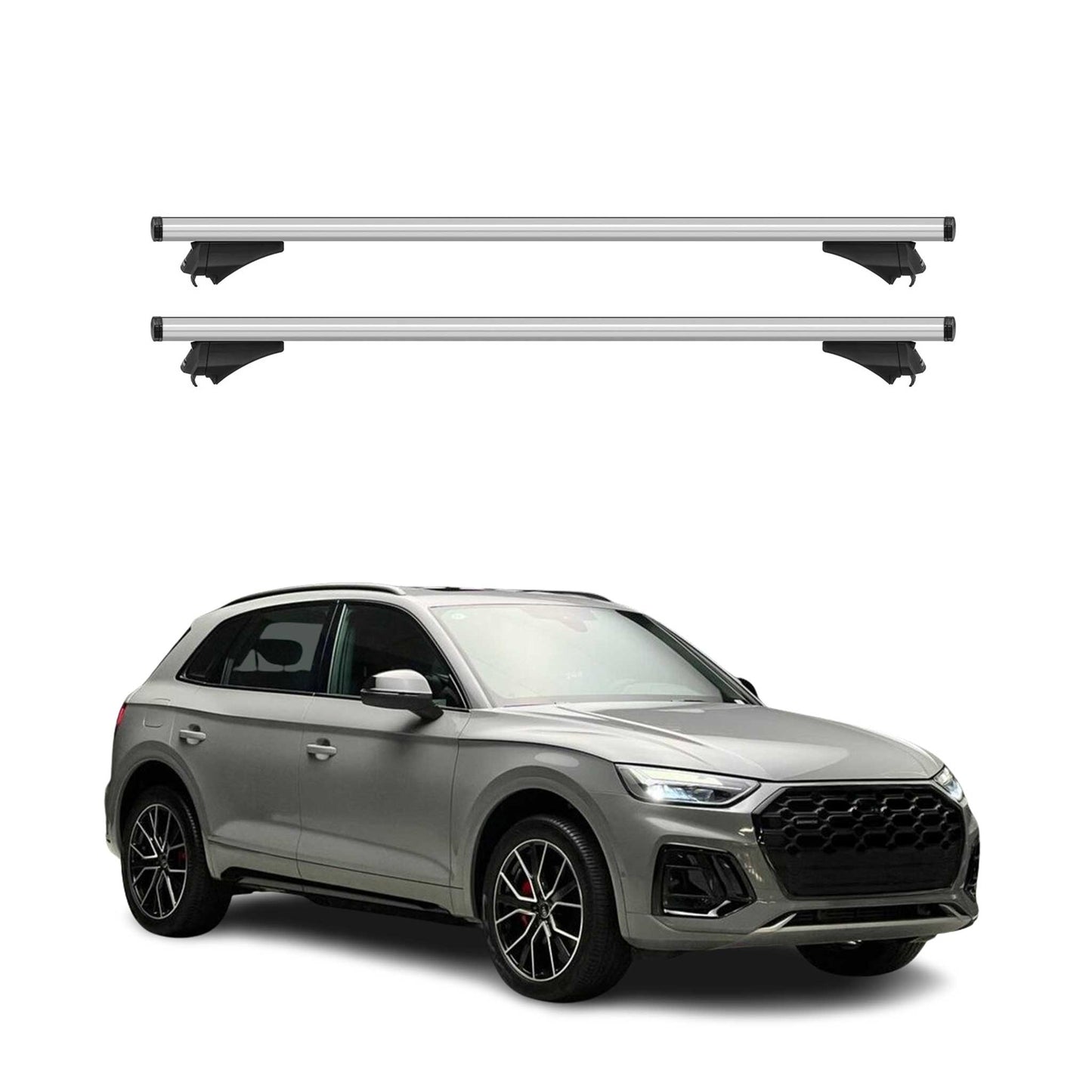 2025-2026 Audi Q5 Roof Rack Cross Bars Luggage Carrier Silver 2Pcs