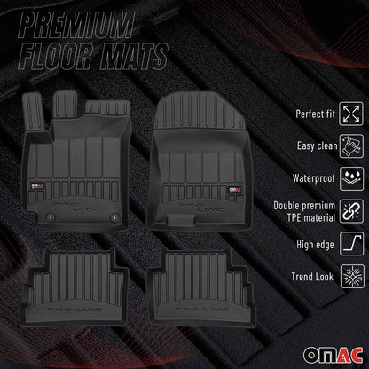 2018-2023 Hyundai Kona Premium Floor Mats Liners Full Set All Weather Heavy Duty
