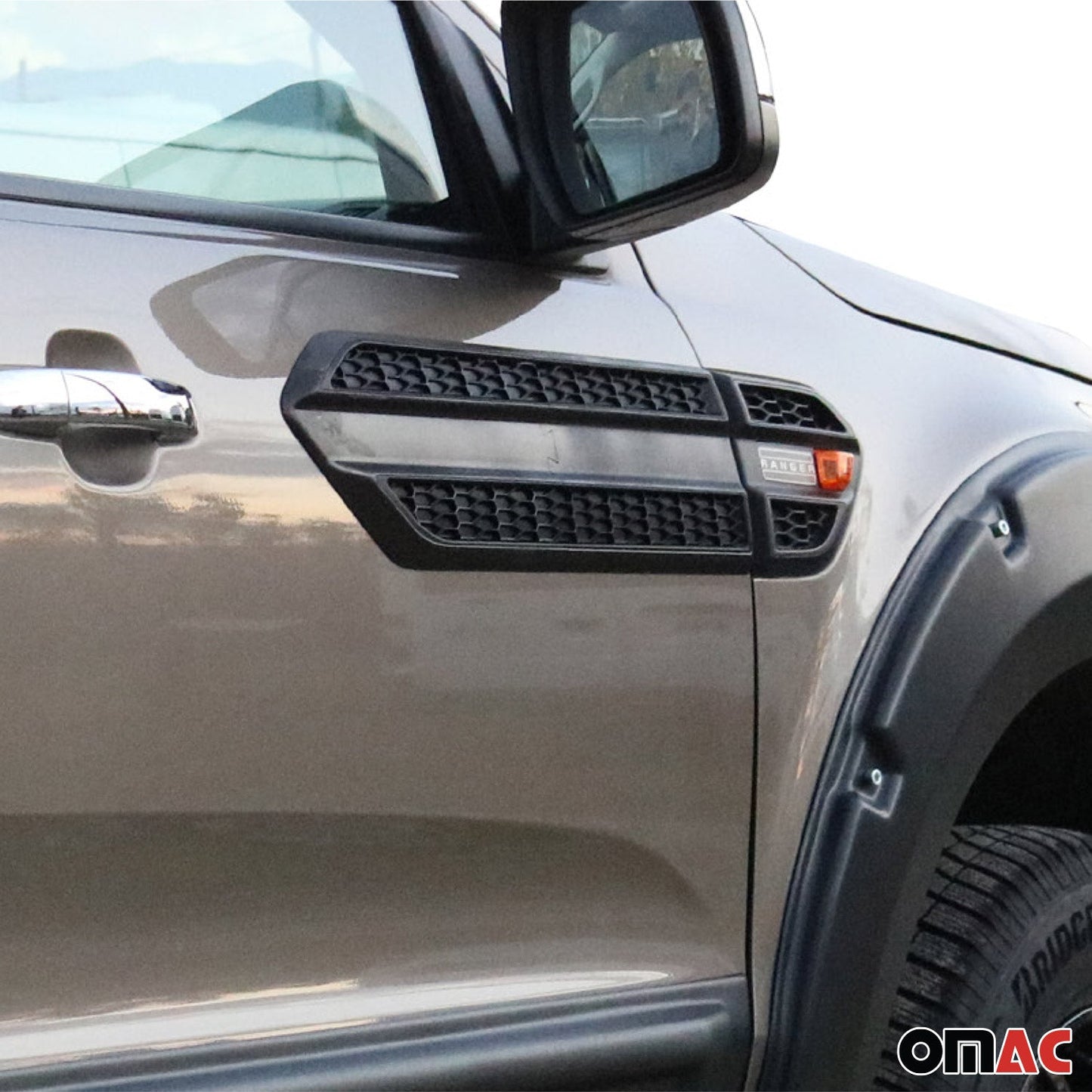 2011-2016 Kia Sportage Side Door Molding Trim Skirt Garnish ABS Black 2Pcs