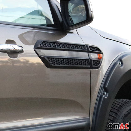 2011-2016 Kia Sportage Side Door Molding Trim Skirt Garnish ABS Black 2Pcs