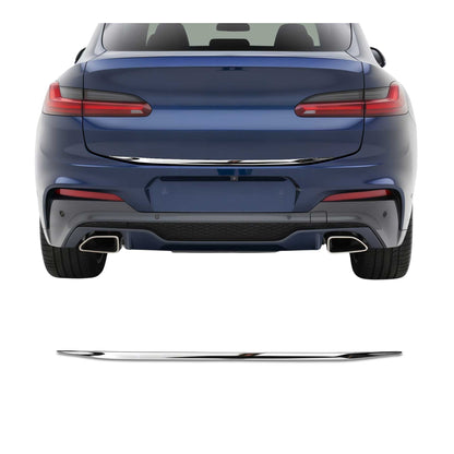 2019-2025 BMW X4 G02 2.gen Rear Trunk Lid Molding Trim Stainless Steel Silver 1Pc