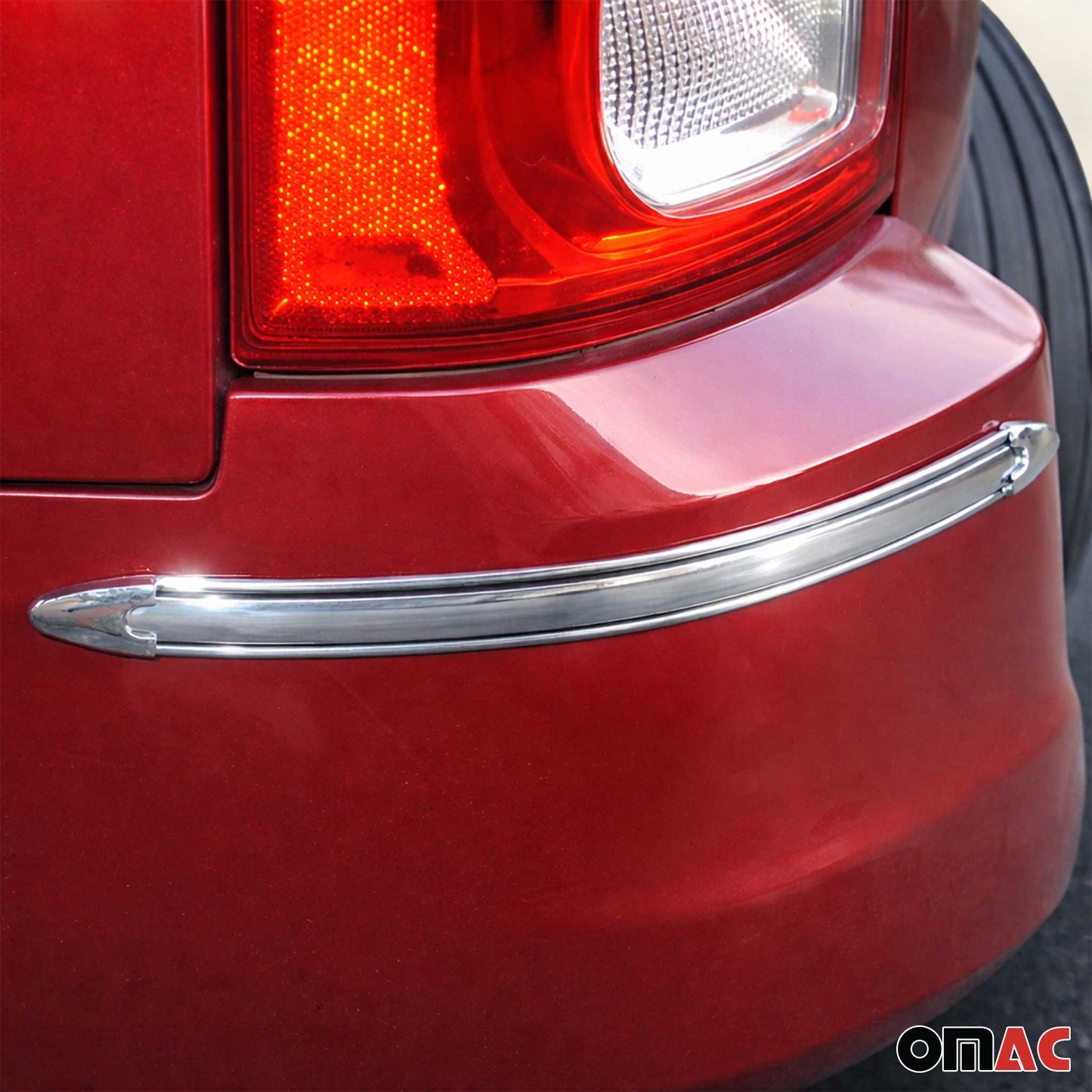 Front Rear Bumper Corner Protector Guard Trim Anti Scratch Silver 4 Pcs