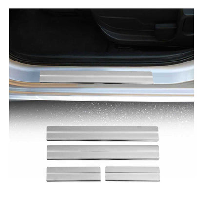 2017-2025 Mazda CX-5 2.gen Door Sill Scuff Plate Scratch Protector Stainless Steel Silver 4x