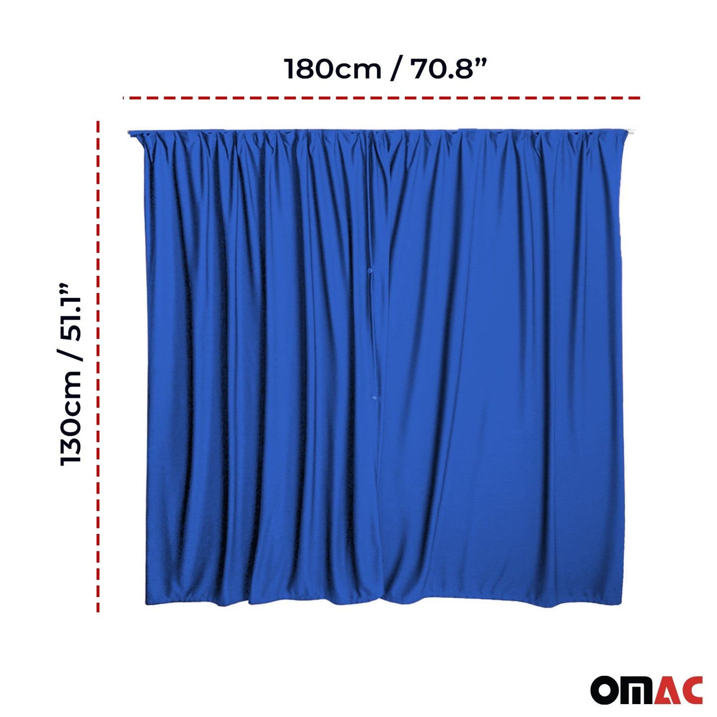 Mercedes Sprinter Cabin Divider Curtains Privacy Curtains Blue 2 Curtains