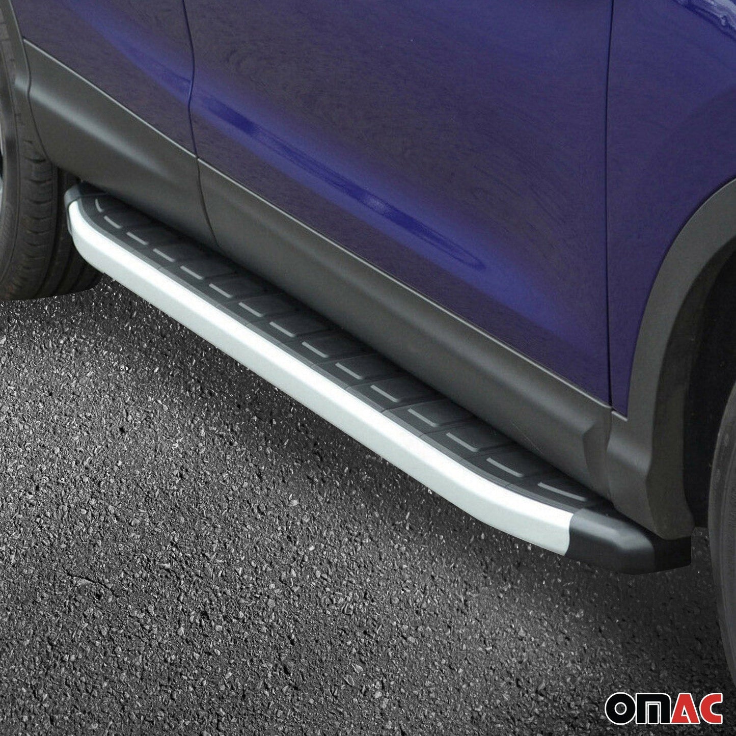 2016-2022 Honda Pilot Running Boards Side Steps Silver & Black
