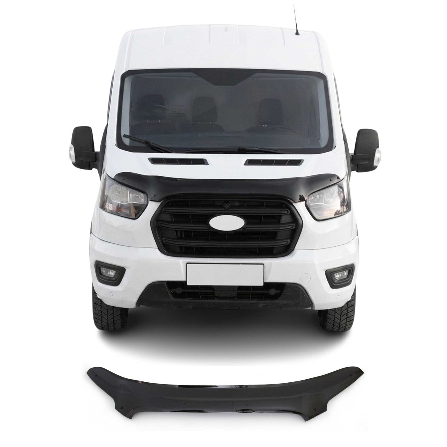 2021-2026 Ford Transit Front Bug Shield Hood Deflector 1 Pc Smoke