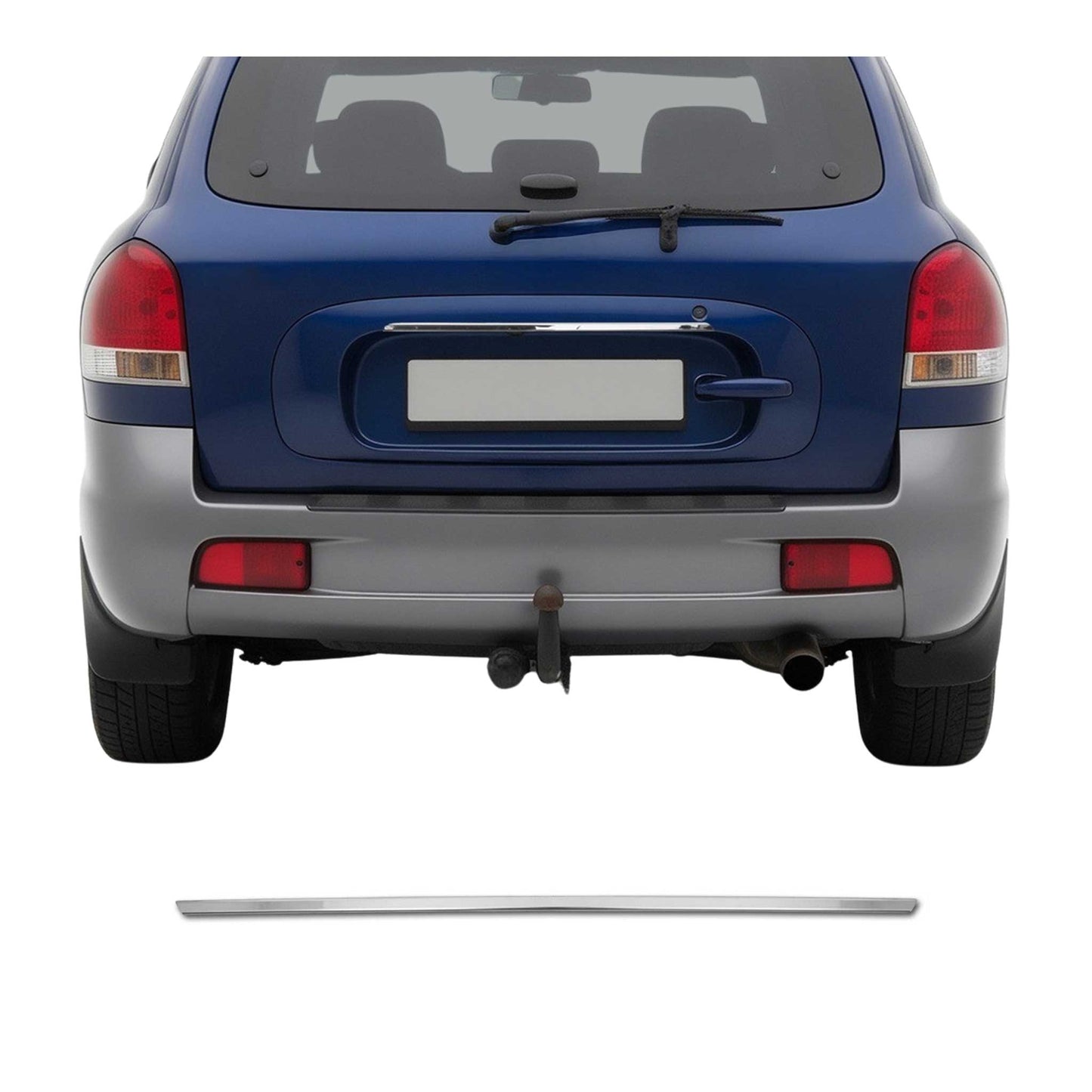 2001-2006 Hyundai Santa Fe Trunk Tailgate Door Handle Cover Stainless Steel Silver