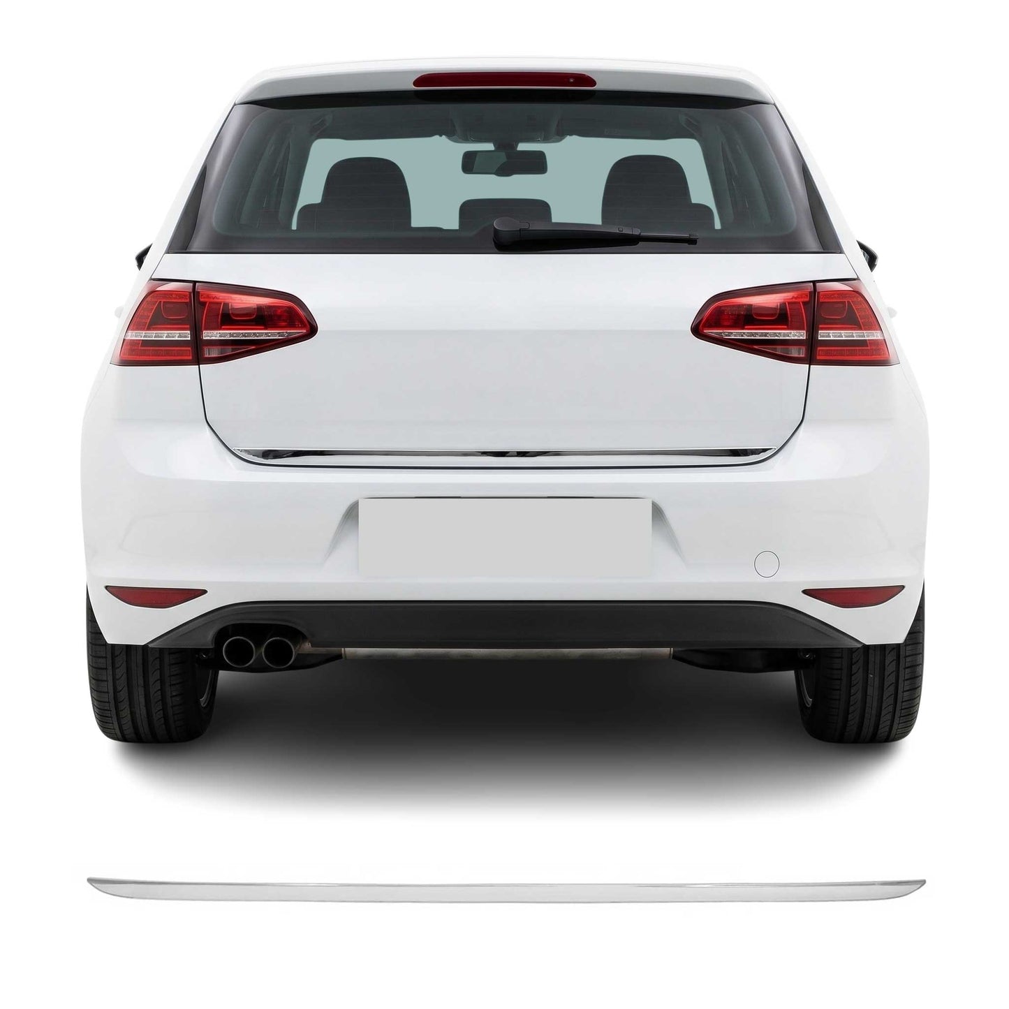 2022-2024 Volkswagen Golf MK8 Rear Trunk Lid Molding Trim Silver 1Pc Stainless Steel