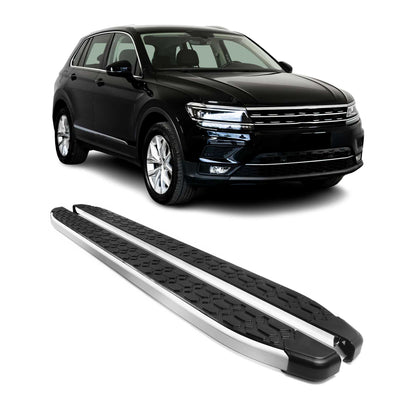 2018-2023 VW Tiguan 2.gen Running Boards Side Steps Silver & Black