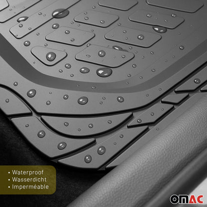 Fiat Universal Floor Mats Liner All Weather 3D Black Waterproof 4Pcs