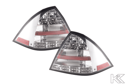 Mercedes W203 Chrome Clear LED Tail Lights (2005-2007)