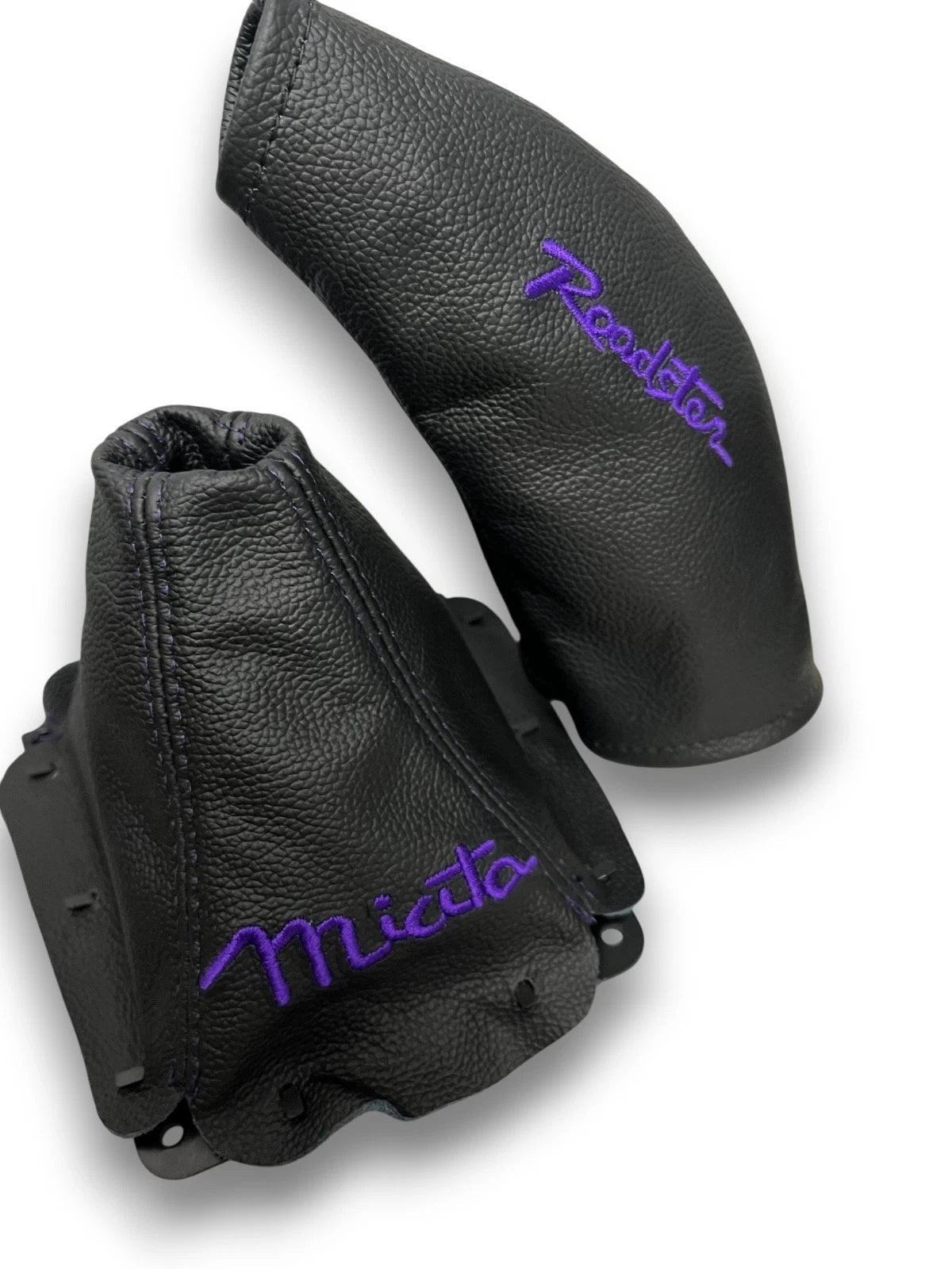 Embroidery Genuine Leather Handbrake & Shift Boot Cover For MZADA MK1 MX-5 1998-2005