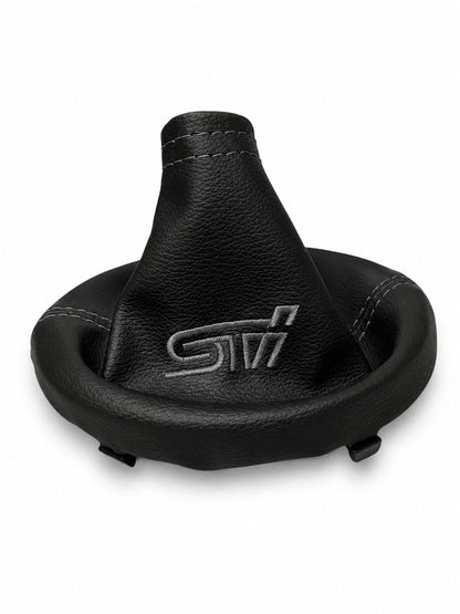 For SUBARU STI 2015-2021 Embroidered PU Leather Shift & Handbrake Boot Cover