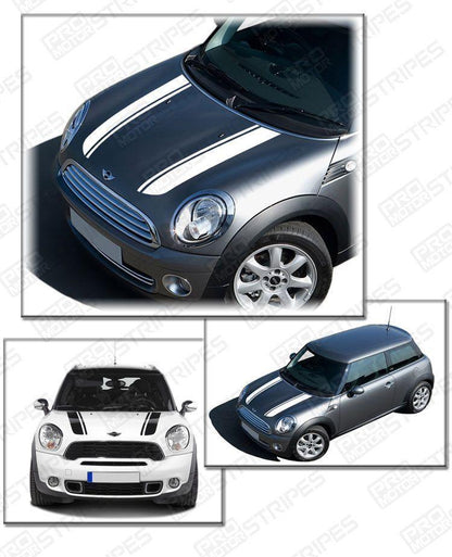 Mini Cooper 2008-2017 Bonnet Hood Stripes Countryman Clubman
