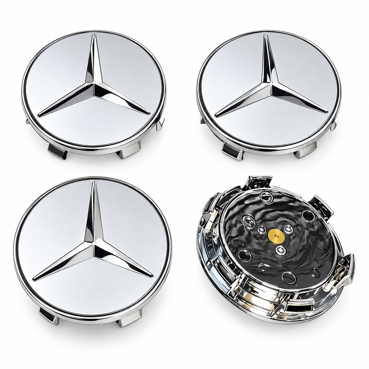 75mm Floating Center Wheel Caps for Mercedes Benz