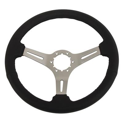 ST WHEEL. BLACK LTHR/SATIN 3 S