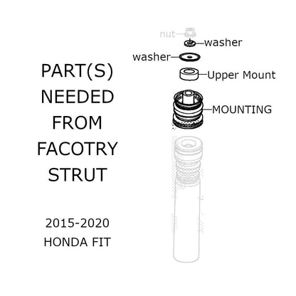 GODSPEED Honda Fit (GK5) 2015-20 Mono-Air Strut Lowering Kits